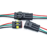 Kit Conector Pacha 3 Vías Automotriz Intemperie Con Cables