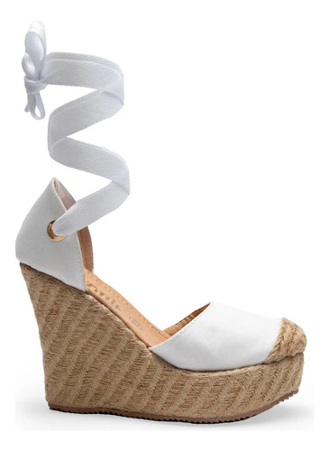 Alpargatas Plataformas Tacón Yute Natural Zapatos Moda Dama | Envío gratis