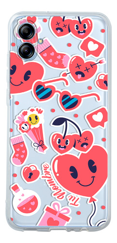 Funda Para Galaxy San Valentín Stickers Con Tu Nombre