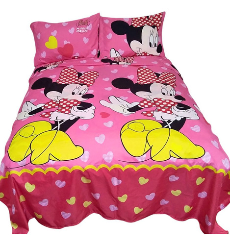  Sábana Ajustable Infantil Cama Doble + Dos Fundas