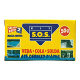 Cola Sos Massa Adesiva De Secagem Rápida Veda Solda 60g.