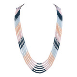 Cuarzo Multi Capa Strand Mala Beads Party Wear Collar Joyerí