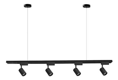 Kit Trilho Eletrificado E 4 Spot Led C/ Suspensores Pendente