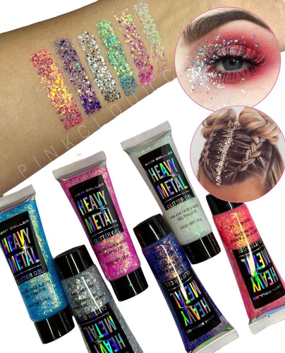 Glitter Gel Holografico Maquillaje Alta Pigmentación Ushas