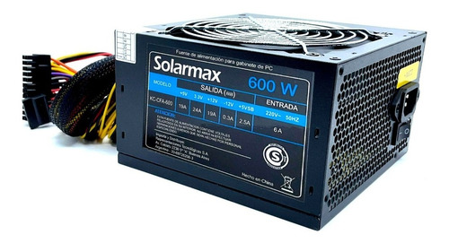 Fuente De Alimentacion Para Pc Solarmax Gamer 600w 80 Plus