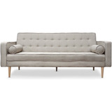 Sofacama Tenor Diseño Moderno 3 Cuerpos Beige Vivo Gris