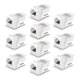 Rj45 Keystone Jack - Paquete De 10 Rj45 Sin Herramientas No 