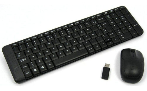 Kit Teclado E Mouse Sem Fio Logitech Mk220 Português Brasil