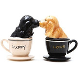 Pacific Trading Kissing Cocker Spaniel Cachorros En Tazas De