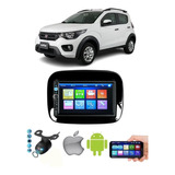 Mp5 Multimidia Moldura 2 Din Fiat Mobi 2016 A 2021 + Camera