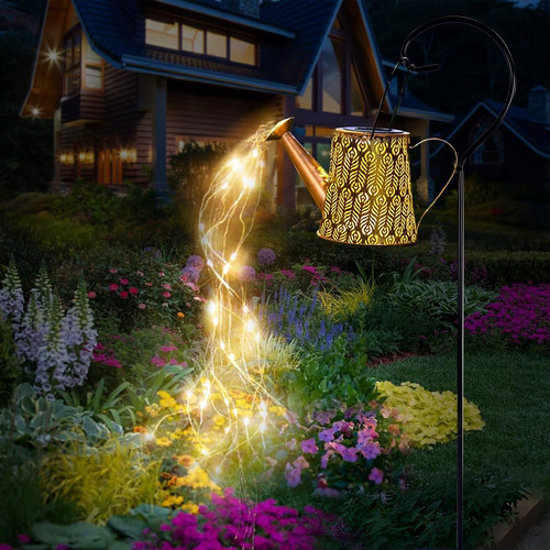 Lampara Luz Solar Watering Exterior Para Jardin Con Led