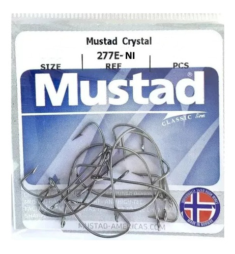 Anzuelo Mustad 277e N1 Pejerrey Sobre X 15 Unidades 25x12mm