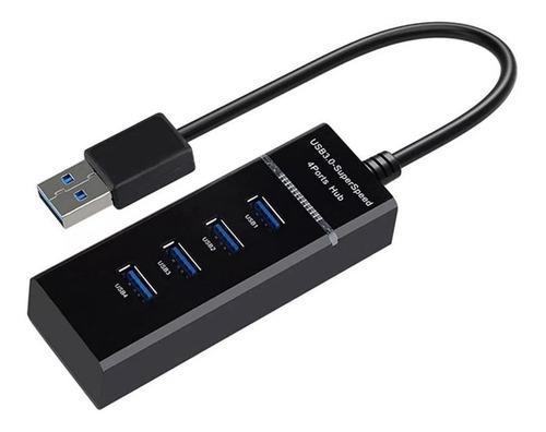 Expansor Hub Usb 3.0 4 Portas Com Led Super Rápido 5.0 Gbps