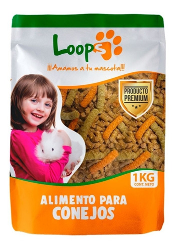 Alimento Conejo Pellet Loops 1kg Pack Promocion X 3