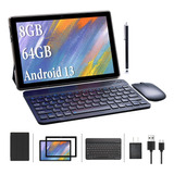 Tablets 10 Pulgadas, Tablet 2 En 1, Tablet Android Con Funda