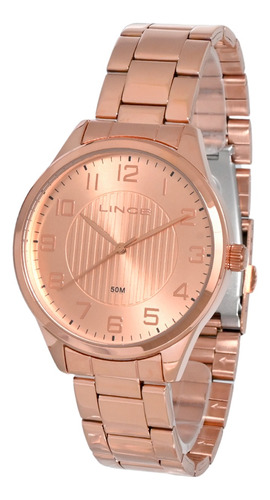 Relogio Lince Feminino Social Rose Luxo Analogico Oferta