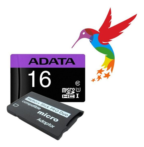 Memory Stick Pro Duo Adaptador + Cartão 16gb / Câmera Sony