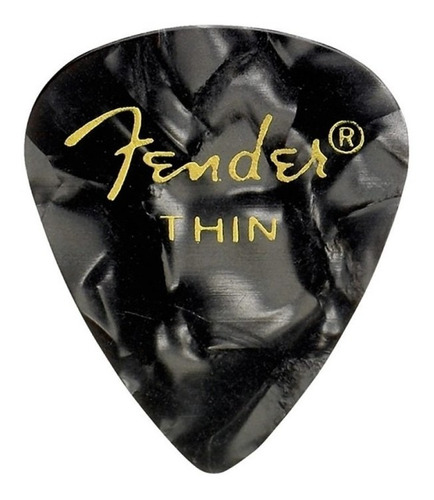 Uñeta Fender Thin 351 Black Moto