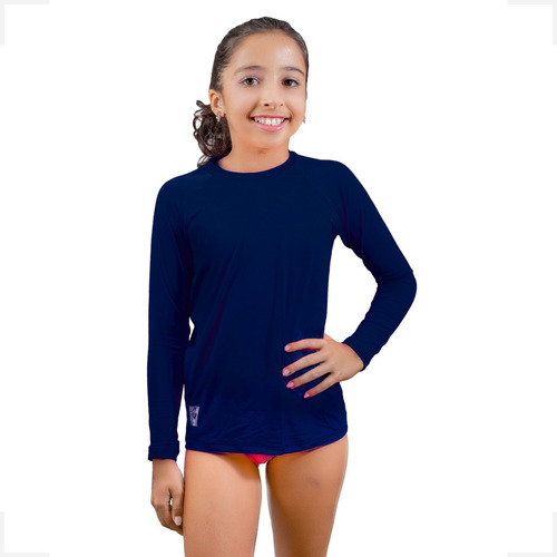 Camisa De Praia Uv Infantil Juvenil Térmica Manga Longa 