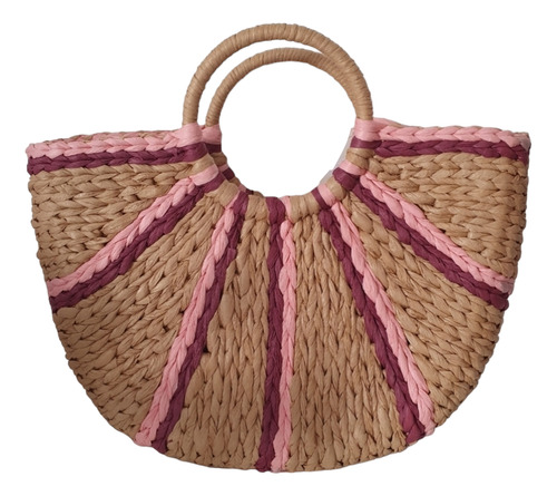 Bolso Cartera Mujer Canasto Playero Verano Rafia 