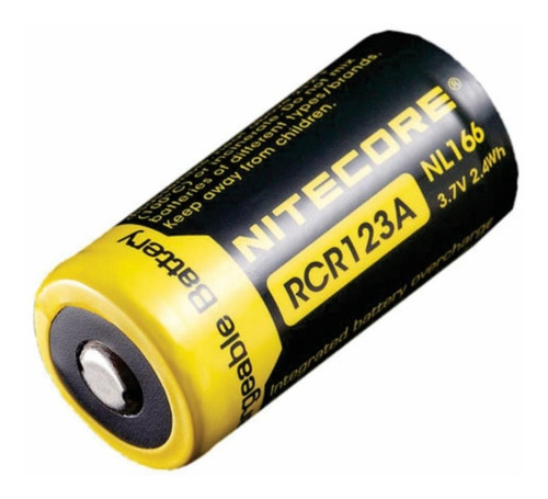 Bateria 16340 Nitecore Nl166 Rcr123a 650mah Protegida