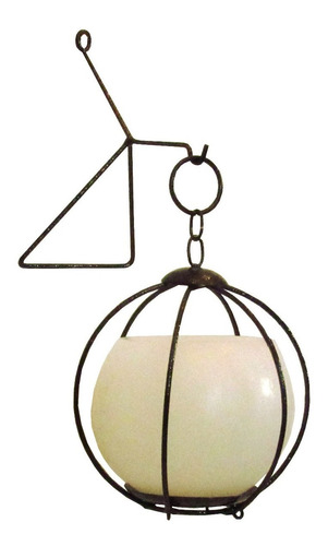 Lustre Gaiola Bola Luminária Parede Decoração Porta Vela