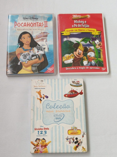 Dvd Lote Disney Pocahontas 2 Mickey Pé Feijão Einstein Pooh