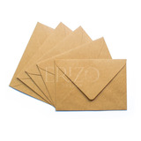 50 Sobres Tarjeta Kraft Madera 120gr 11x16 Cm Tarjetas Boda