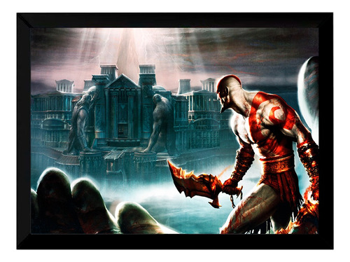 Quadro Decorativo Poster A4 33x25 Kratos God Of War 1 Psp2