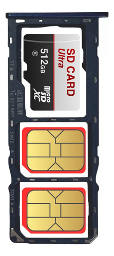Bandeja Porta Sim Chip Card Compatible Samsung Galaxy A20s