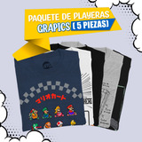 Playeras Grapics Paquete De 5 Modelos A Elegir Envio Gratis