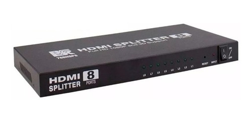 Splitter Hdmi Divisor 1x8 3d Full Hd Amplificador 1080p Lap 