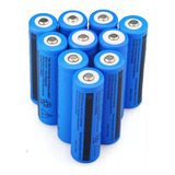 Pack 10 Baterías Recargables 18650 3.7v 6800mah Linterna