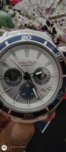 Reloj Nautica Con Cronografo Manuales Y Caja Excelente