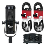 Venetian S-200 Microfono Condenser + Fuente Phantom Y Cables