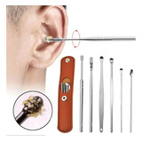 Kit Set 6 Piezas Removedor Cerumen Limpia Oídos Cera Oreja