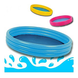 Piscina Inflável Para Crianças 118l 3 Anéis Super Resistente Cor Azul