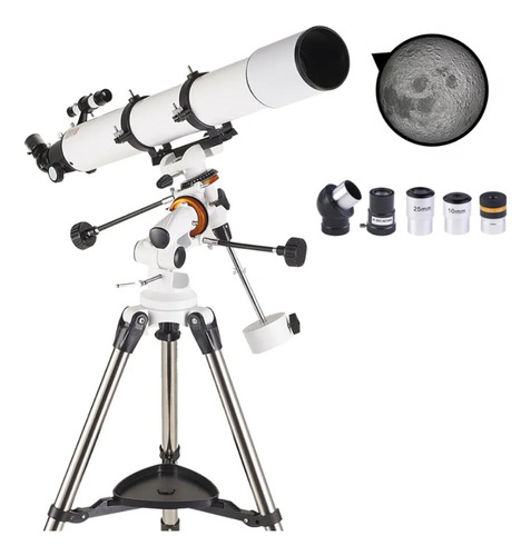 Telescópio Astronômico Refrator Luneta Com Tripé 80900