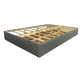 Base Para Cama Individual Madera Color Gris