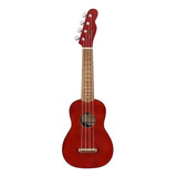 Venice Soprano Ukulele Fender Color Cherry Color Cereza