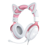 Phnixgam Lindos Auriculares Para Juegos De Orejas De Gato, A