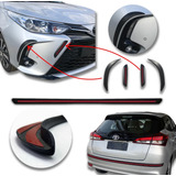 Kit Accesorios Paragolpes Rojo Toyota Yaris 2022/23 Kenny