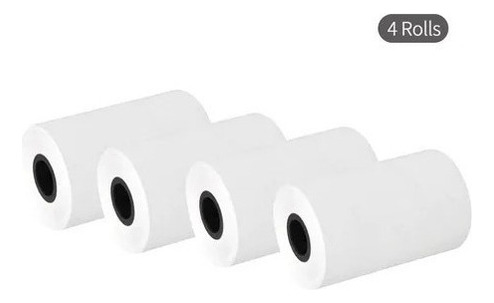 4 Rollos Papel Térmico Mini Impreora 58mm Mini Pos 57mm X50