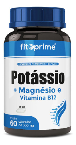 Potássio Magnésio Vitamina B12 Com 60 Cápsulas Fitoprime