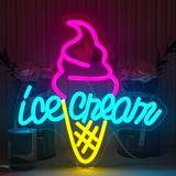 Luz Led De Neón Wanxing Ice Cream4 Alimentada Por Usb