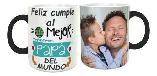 Taza Magica Personalizada Con Foto Dia Del Padre Cumpleaños