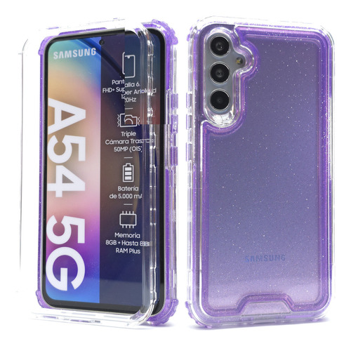 Funda Bumper + Marco Protector Para Samsung A54 5g Case