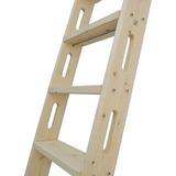 Escalera Deslizante De Madera De Pino Nudosa De 120 Pulgadas