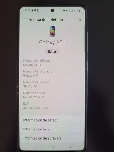 Samsung Galaxy A51 Blanco