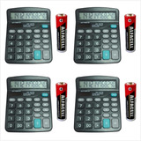 Kit 4 Calculadora Balcão Comercial Básica 12 Digitos Revenda